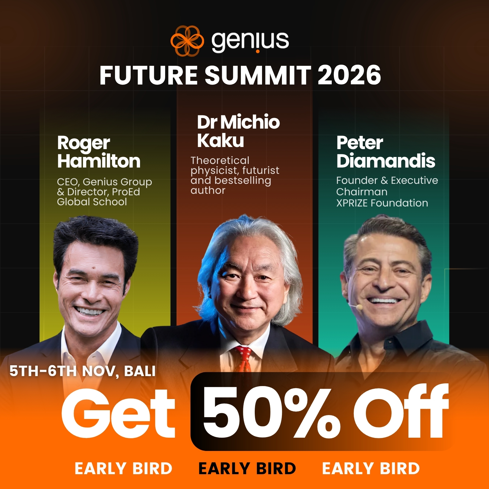 Genius Future Summit 2026 — 5th-6th Nov, Bali. Get 50% off early bird tickets.
