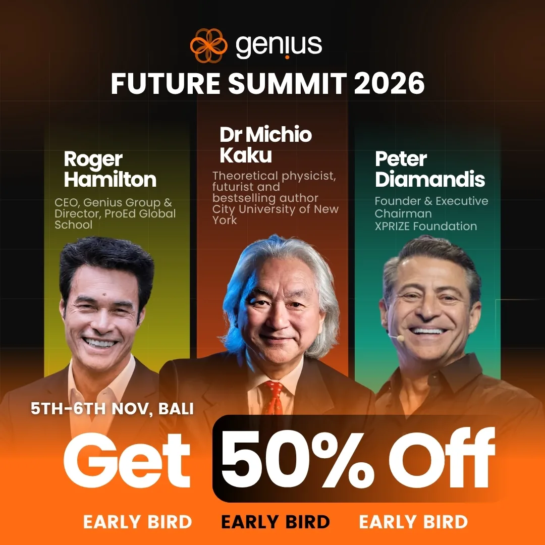 Genius Future Summit 2026 — 5th-6th Nov, Bali. Get 50% off early bird tickets.